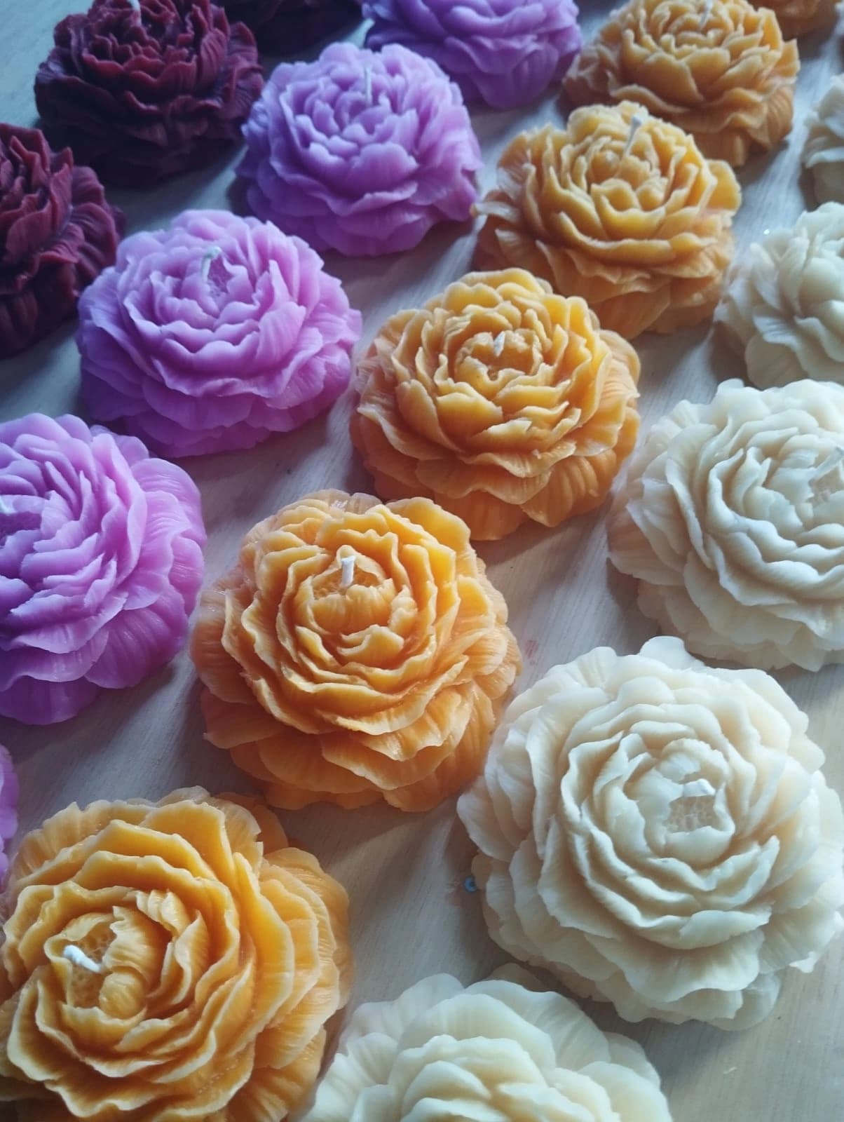 Vela Peonía en caja